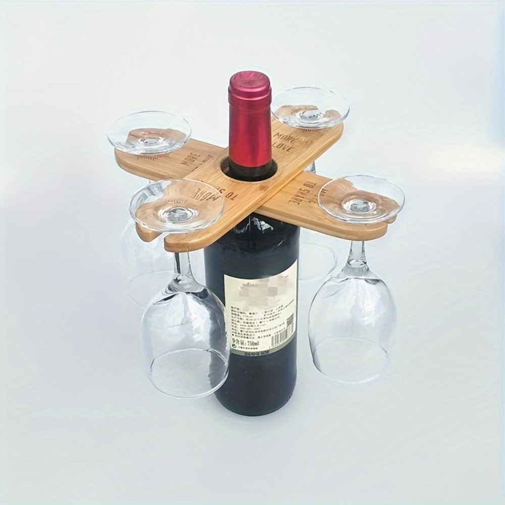 Kitchen Appliances Rack - 1pc Upside Down Hanging Red Wine