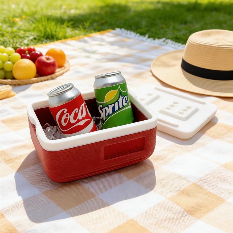 Kitchen Appliances For Gift - Dollhouse Mini Portable Refrigerator Set Ice