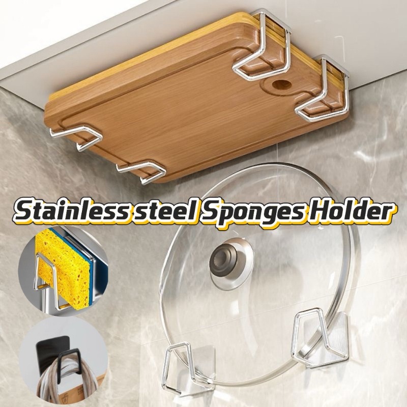 Kitchen Appliances Rack - 1-10pcs Kitchen Stainless Steel Sponge Holder