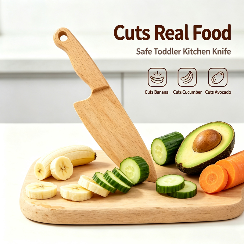 Kitchen Appliances Set - Wooden Kids Knife for Cooking Cute