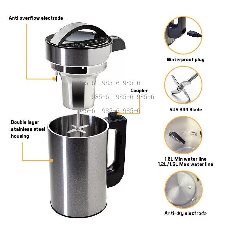 Blender High Power - Home Multi-Function Blender, Stainless Steel Nut