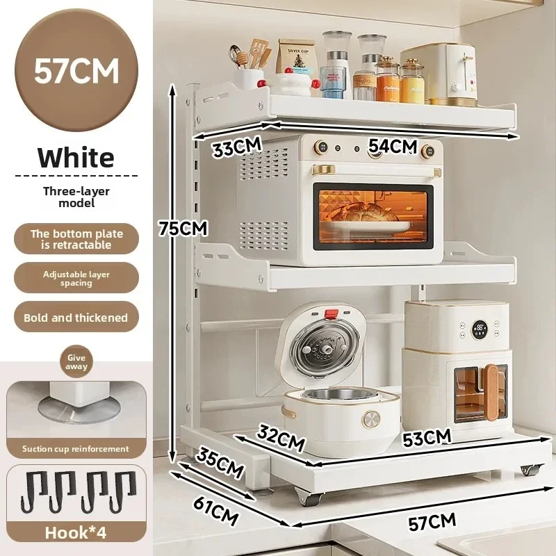 Kitchen Appliances Storage - Kitchen Household Microwave Oven Pull-out Shelf