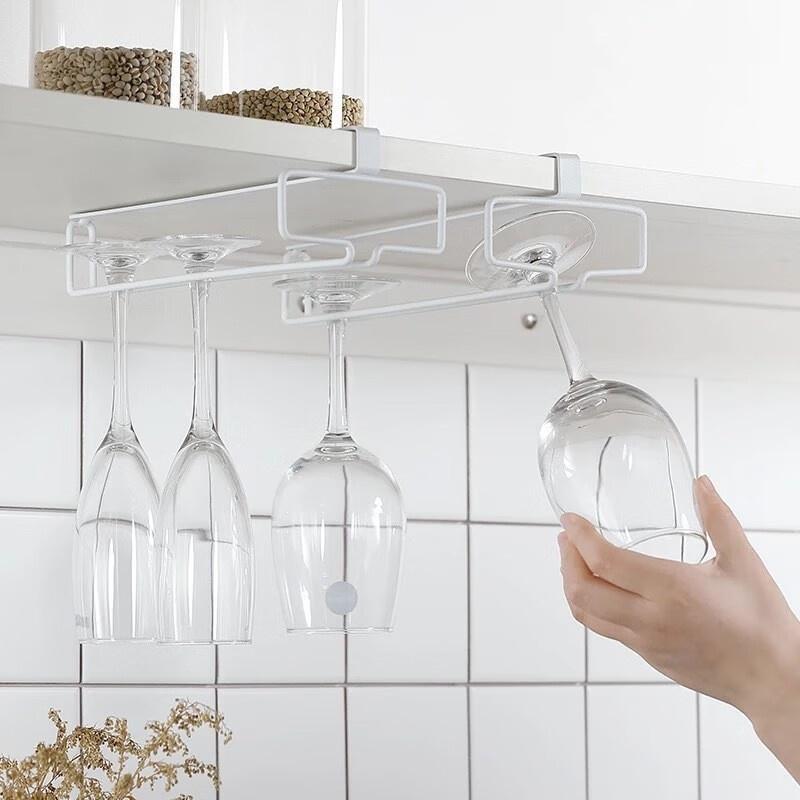 Kitchen Appliances Rack - No Drilling Metal Wine Glass Holder