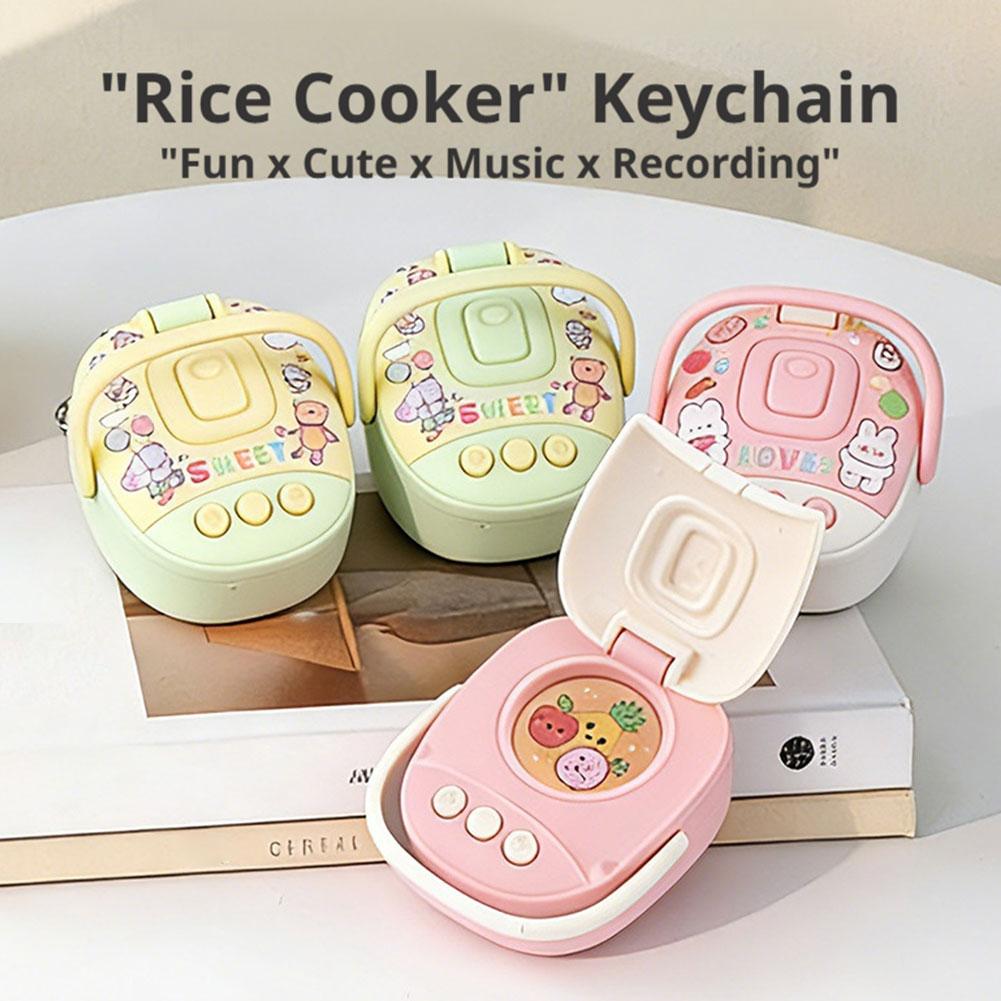 Cute Mini Rice Cooker Keychain - Kitchen Appliances For Gift recension och pris
