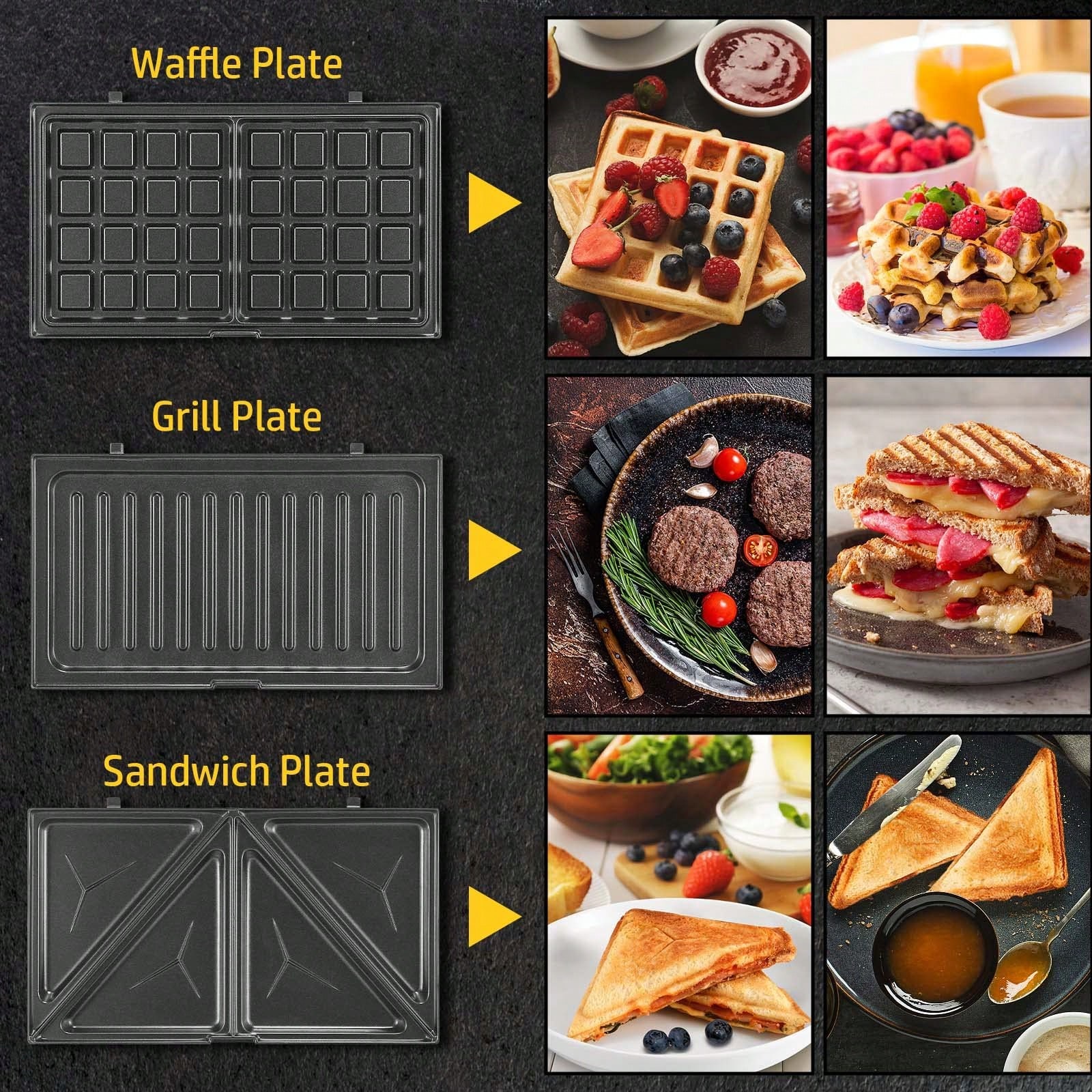 3-In-1 Sandwich Waffle Maker 7 - Sandwich Press Grill recension och pris