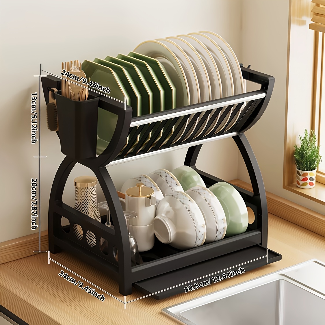 Space Saving Dish Drying Rack  - Kitchen Appliances Storage recension och pris