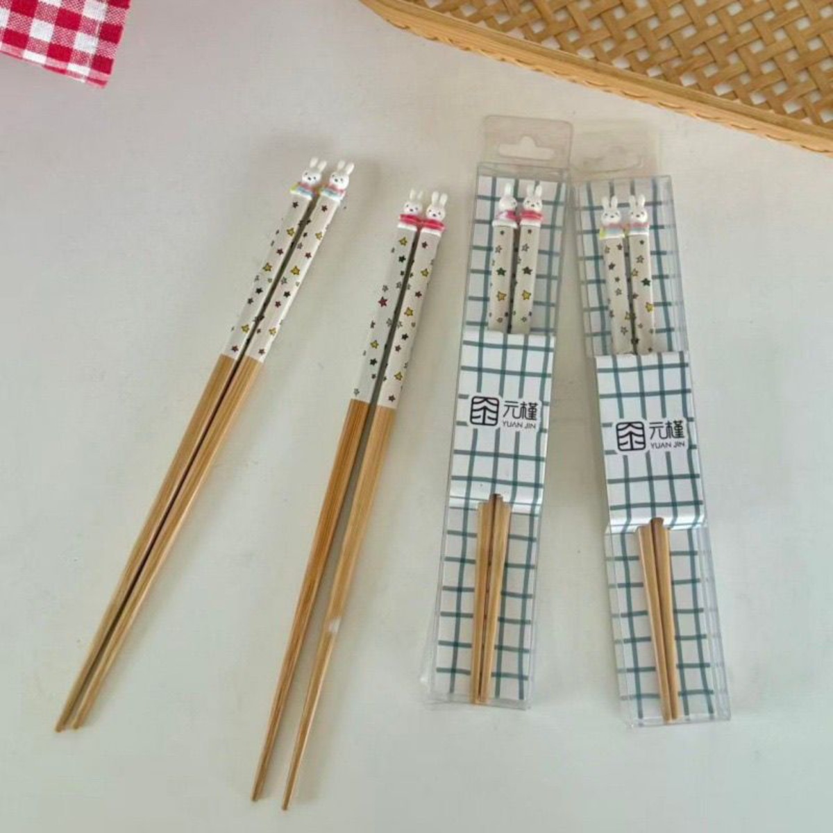Kawaii Miffy Rabbit Chopsticks - Kitchen Appliances Set recension och pris