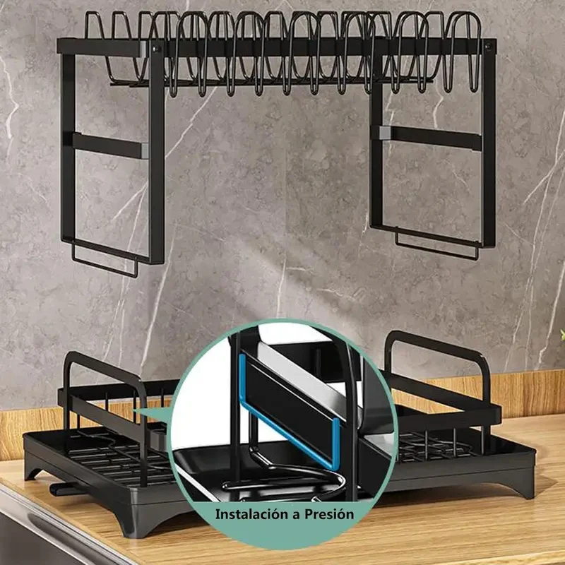 Metal 2-Tier Dish Drying Rack  - Kitchen Appliances Storage recension och pris