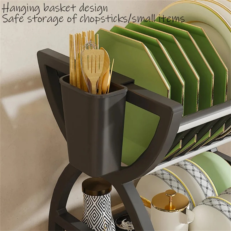 2 Tier Dish Drying Rack Kitche - Kitchen Appliances Storage recension och pris