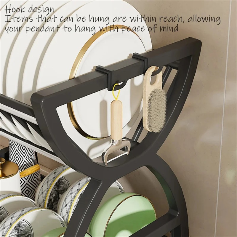 2 Tier Dish Drying Rack Kitche - Kitchen Appliances Storage recension och pris