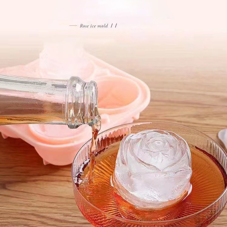 3D Rose Ice Molds 4 Holes Ice  - Kitchen Appliances Rack recension och pris