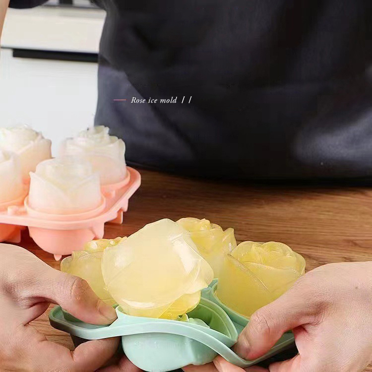 3D Rose Ice Molds 4 Holes Ice  - Kitchen Appliances Rack recension och pris