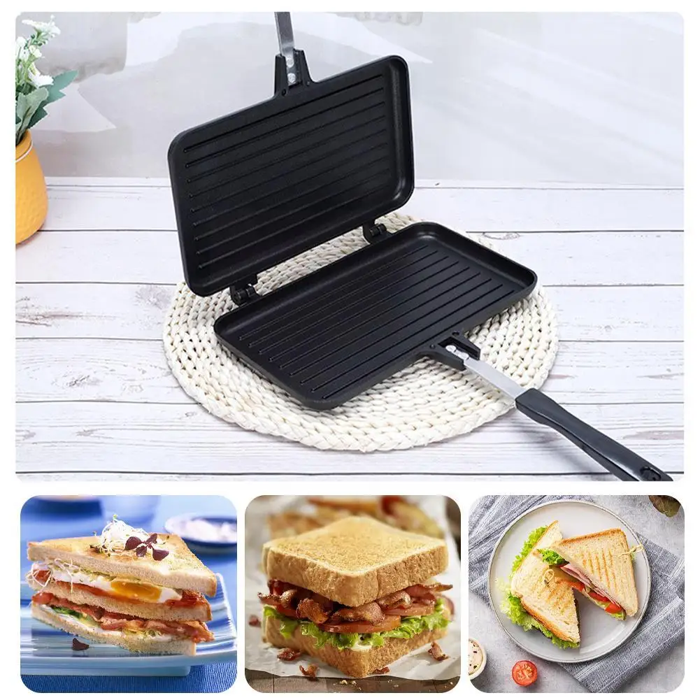 Double-Sided Frying Pan Non-St - Sandwich Press Grill recension och pris