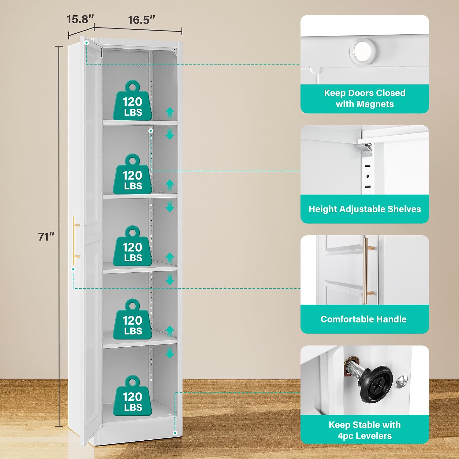 Tall Narrow Storage Cabinet Wi - Kitchen Appliances Cabinet recension och pris