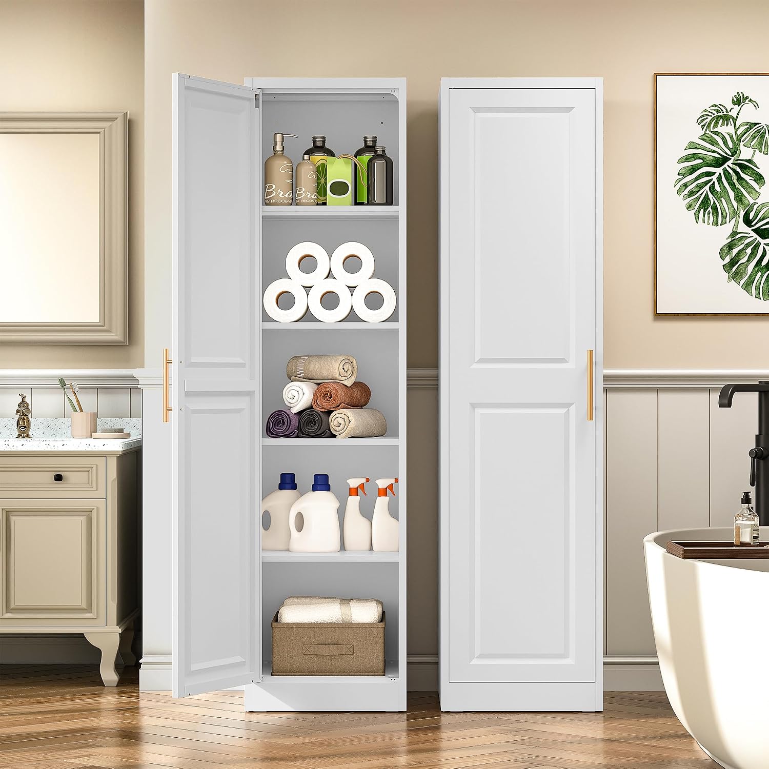 Tall Narrow Storage Cabinet Wi - Kitchen Appliances Cabinet recension och pris