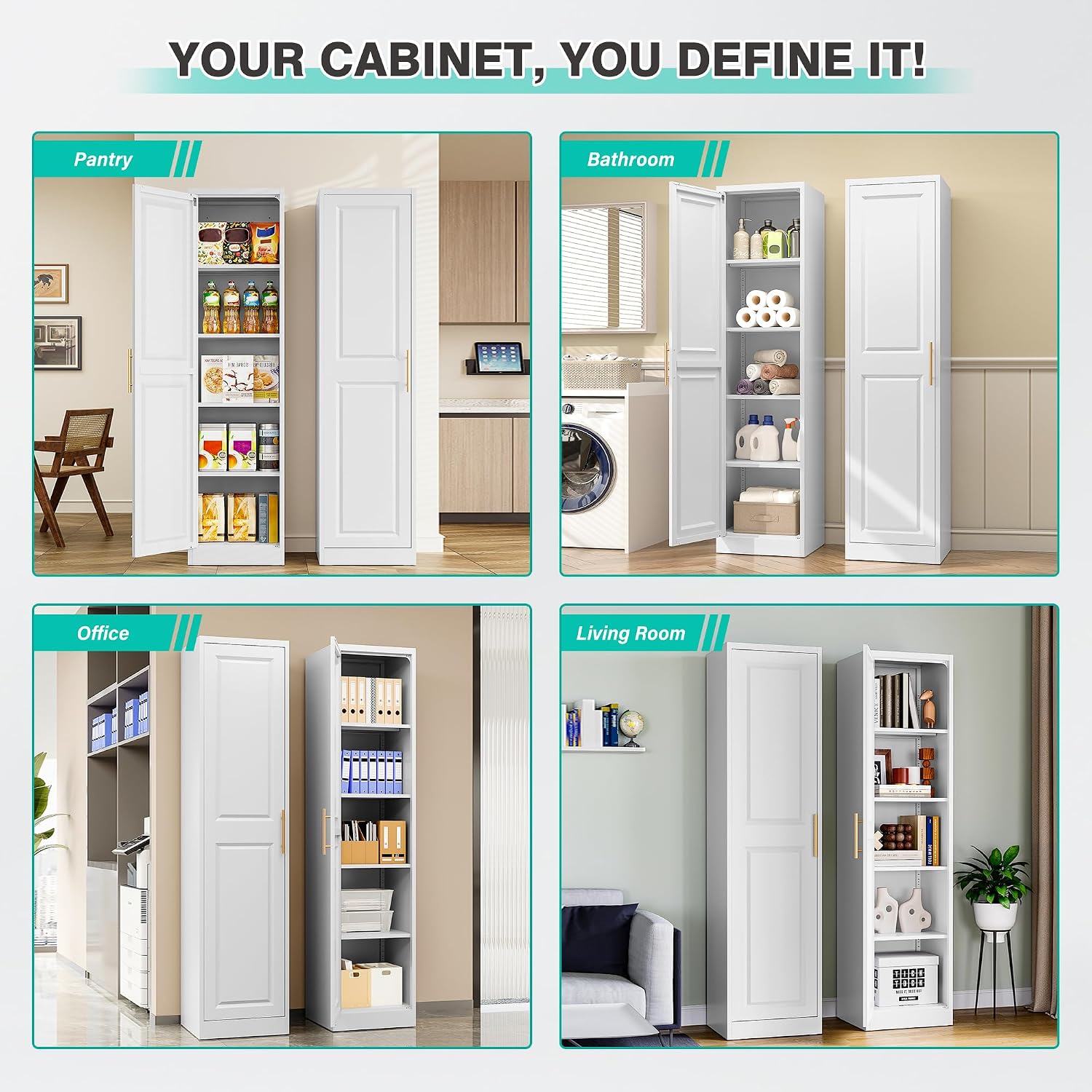 Tall Narrow Storage Cabinet Wi - Kitchen Appliances Cabinet recension och pris